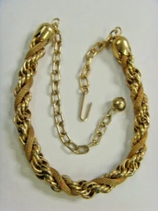 Collar cadena malla empalme metal tono oro mediados siglo años 50 Hollywood 50475 - Imagen 1 de 4