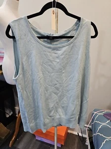 Talbots Pullover ärmellos Oberteil Damen 3X babyblau Pima-Baumwolle Rundhals neu mit Etikett - Bild 1 von 5