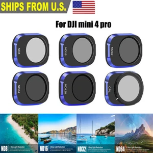 For DJI Mini 4 Pro Filter Set CPL ND Filter ND8 ND16 ND32 ND64 ND128 - Picture 1 of 7