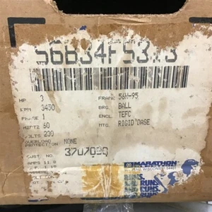 Marathon WVL56B34F5313B 3 Hp Ac Motor 230 Volts 3450 Rpm 2P - Picture 1 of 8
