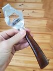 Vintage Bottle & Can Punch Opener with Angled Brown Marbled Bakelite Handle 8"