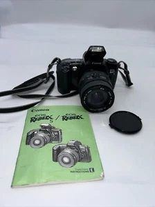 Canon EOS Rebel XS Black SLR 35mm Camera W/ 28-105mm f4-5.6 Sigma Zoom Lens - Picture 1 of 8