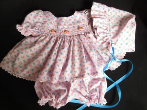 3 PIECE CALICO DRESS SET FOR 22" VINTAGE IDEAL KISSY DOLL - Picture 1 of 2