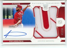 2021 National Treasures Rookie Material Sig. Holo Silver #218 Adonis Medina/10