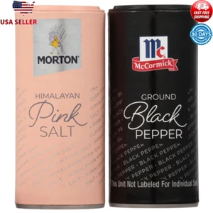 Portable Himalayan Pink Salt & Ground Black Pepper Shaker Set Flavor Enhancer US - Picture 1 of 8