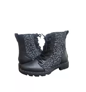 SOREL Para mujer Lennox Encaje Acogedor Invierno Botín Oveja Negro Talla 9 Nuevo en Caja - Imagen 1 de 15