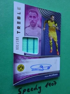 Panini Treble Soccer 2019 Paco Alcacer #31/199 Dortmund Autograph Jersey Auto - Picture 1 of 1