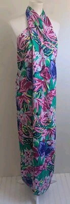 Antigo Vestido Maxi Hilo Hattie Sarong Muumuu Havaiano Gravata Halter Neck Aloha OS Rayon - Imagem 1 de 4