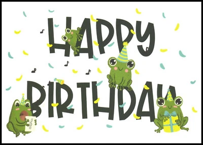 DESSIE Greeting Card - Frog - Birthday - 0058