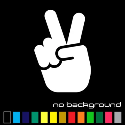 ORACAL Peace Sign Hand Sticker Vinyl Decal - Love Symbol Car Window Bumper Hippie Wall