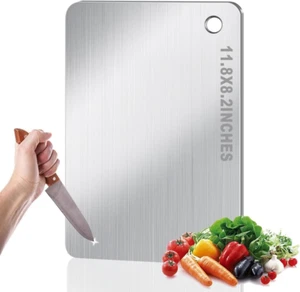 Tagliere in Titanio per Cucina, Tagliere Antiaderente Inox, Aggiornamento - Foto 1 di 12