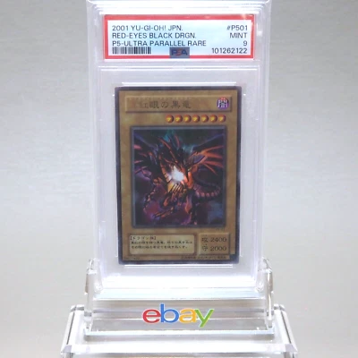 Yu-Gi-Oh PSA9 Red Eyes Black Dragon P5-01 Ultra Parallel 2001 Japanese PS397 - Image 1 of 4