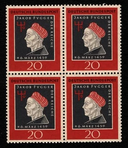 OPC 1959 Alemania 20pf Jakob Fugger Block Sc#798 Mi#307 MNH 46076 - Imagen 1 de 1