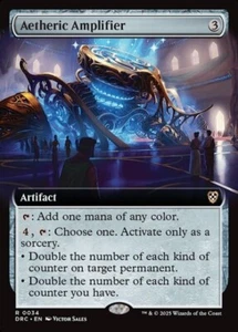 MTG - (Extended Art) AETHERIC AMPLIFIER - Aetherdrift Commander (R) - Picture 1 of 1