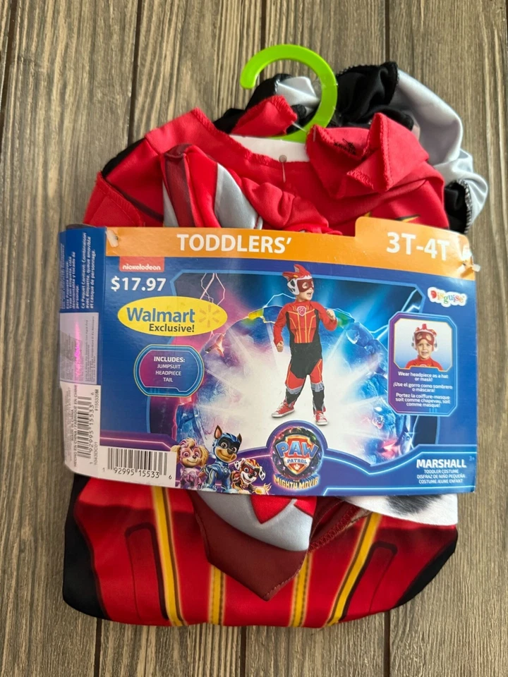 Disfraz Nickelodeon Paw Patrol Marshall niño pequeño 3T-4T exclusivo de Walmart Foto 1 de 4
