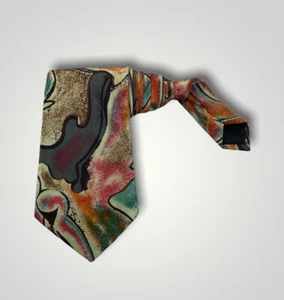 BBB N.Y.C. Necktie - Pink, Grey, Teal, Orange - L56xW3.5 - USED - Picture 1 of 8