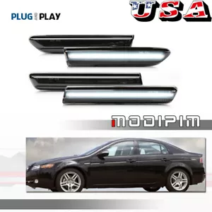 4PCS White LED Front Rear Bumper Side Marker Indicator Lights For 04-08 Acura TL - Picture 1 of 12