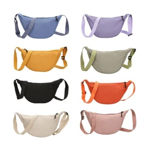 Functional Nylon Crossbody Bag for Women Men Lightweight Dumpling Bag - Picture 1 of 10