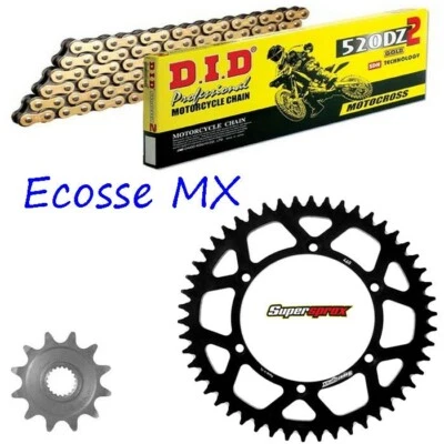 KIT RODA DENTADA PRETA Kawasaki KX450F 2006-2022 DID DZ CHAIN SUPERSPROX - Imagem 1 de 4