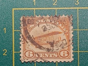 US Air post stamp 1919,ERROR of color,ScAP1C1,6c orange brown instead of orange - Picture 1 of 9