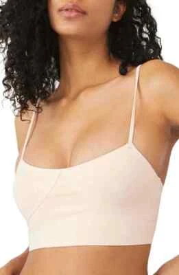 Free People Intimately Brinley Bralette Size Medium M Pink Longline Cut Out Back - Image 1 of 4