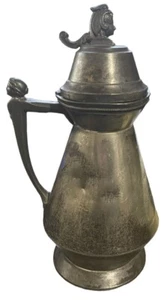 Silver plate Meridan Britannia Co. Syrup Pitcher 1873 figural head handle # 3636 - Picture 1 of 8