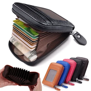 Para hombre Cuero Multitarjeta Billetera RFID Bloqueo Identificación Portatarjeta de Crédito Regalos de Bolsillo - Imagen 1 de 35