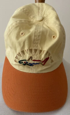 VTG Greg Norman Collection The Shark Embroidered Golf Hat Adjustable Yellow - Image 1 of 4