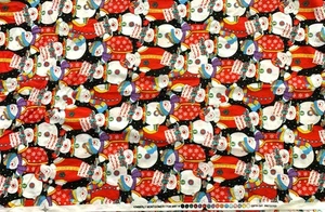 BTY Kimberly Montgomery MBT SCHNEEMÄNNER IN HÄSSLICHEN WEIHNACHTSPULLOVERN Stoff Glitzer - Bild 1 von 1