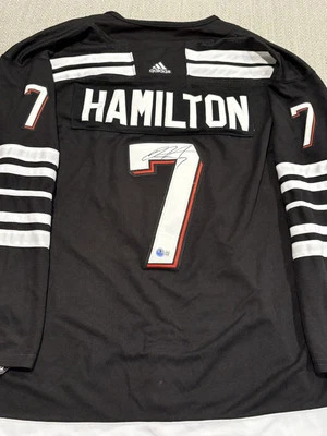 BECKETT COA DOUGIE HAMILTON Signed Autographed New Jersey Devils Hockey Jersey  - Image 1 of 2