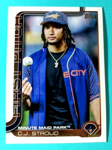 2025 TOPPS BASEBALL  *** CJ Stroud: First Pitch ***  #FP-10 - Picture 1 of 2