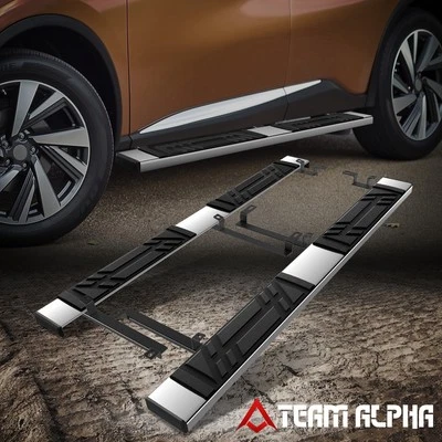 Se adapta a Nissan Murano 2015-2024 estriberas laterales de acero de 6,5" barra Nerf escalonada 2 piezas Foto 1 de 4