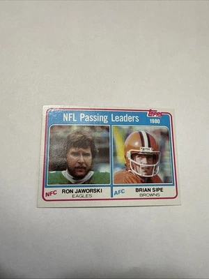 1981 Topps #1 NFL Passing Leaders - Image 1 of 2