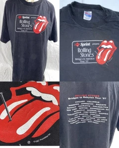 VTG 90S XL ROLLING STONES BRIDGES TO BABYLON SPRINT PIERCED TONGUE TOUR SHIRT - Picture 1 of 10