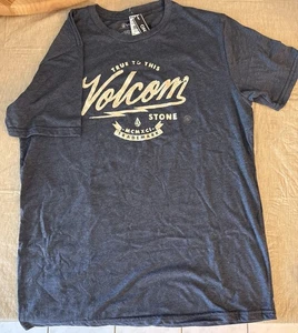 VOLCOM Graphic Tee/T-Shirt Crew Neck Size Large Old Spark Heather - Picture 1 of 4