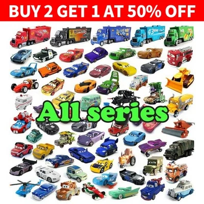 Disney Pixar Cars McQueen King Sally Hudson Mater Lizzie  Metal 1:55  Toy Car - Image 1 of 4