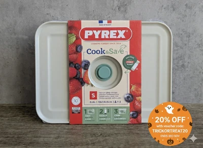 Pyrex Cook and Save Vakuum Glas Aufbewahrungsschale Größe S 0,8 l - Neu ungeöffnet unbenutzt - Bild 1 von 4