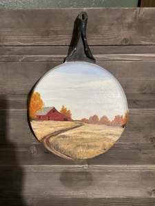 Vintage, Hand Painted, Metal Skillet, Decorative Wall Art, Farming Barn - Picture 1 of 7