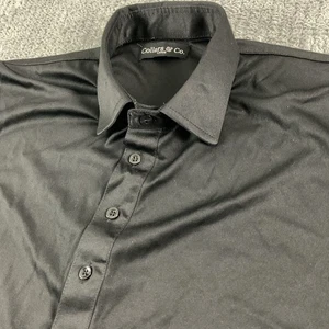 Collars & Co Shirt Men Large Black Polo Pullover Stretch Performance Casual - Picture 1 of 12