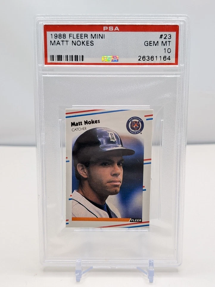 1988 Fleer Classic Miniatures - Matt Nokes #23 (RC) PSA 10 Gem Mint - Image 1 of 2