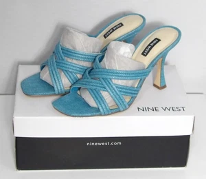 Sandalias Nine West Tracee2 Medianas Azul con Tiras Talla 7.5 - Imagen 1 de 5