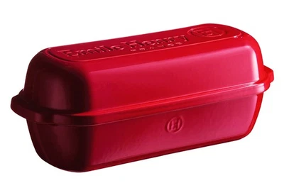 Panadero cubierto borgoña para pan artesanal con corteza crujiente apto para lavavajillas Foto 1 de 4