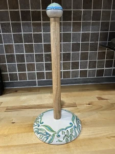 WELTMARKT PACIFICA HANDBEMALTER KERAMIK/HOLZ PAPIERHANDTUCHHALTER - Bild 1 von 3