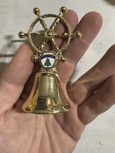 Vintage Travelers Dinner Bell Nautical Wheel For Maine Evergreen - Picture 1 of 2