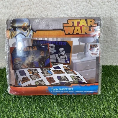 Disney Star Wars Twin 3 Piece Sheet Set White Microfiber Flat, Full Sheet 1 Case - Image 1 of 4