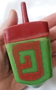 Raro Vintage Grande Plástico Hanukkah Dreidel Israel - Imagen 1 de 4