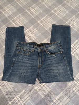 Guess Jeans Slim Fit Size 34x27 Designed Distressed Read Details For Measures  - Image 1 of 4