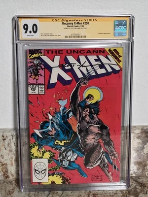 Uncanny X-men #258 Marvel 1990 CGC 9.0 Firmado por Scott Williams Aplicación Mandarín Foto 1 de 3