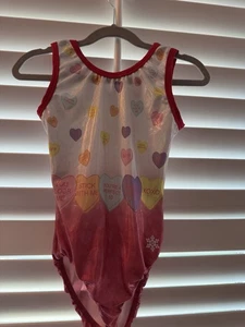 Fiocco di Neve Ginnastica Danza LEOTARD AXS Adulto Extra Piccolo San Valentino CUORI - Foto 1 di 5