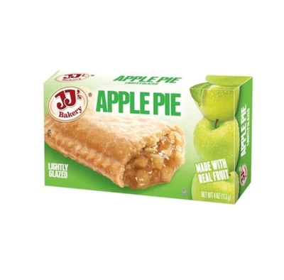 JJ's Bakery Lightly Glazed Snack Pies Kosher Parve 4oz (Apple) (Pack of 6)